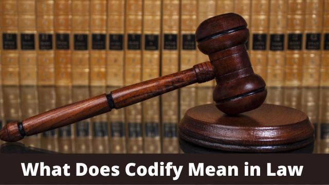 What Does Codify Mean in Law